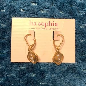 Lia Sophia gold earrings